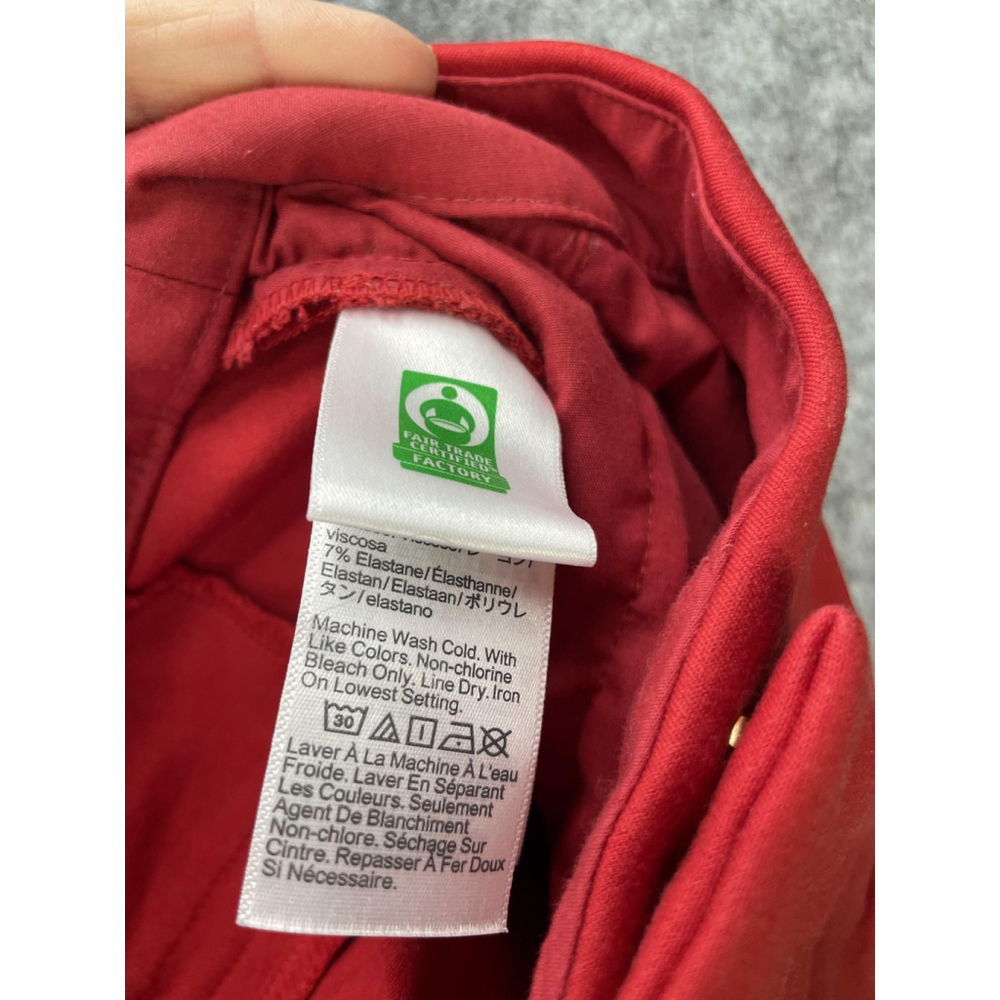 J.CREW Pants Womens 6 Red Kelsey Crop Straight Twill Stretch Casual Work Office - Picture 10 of 11